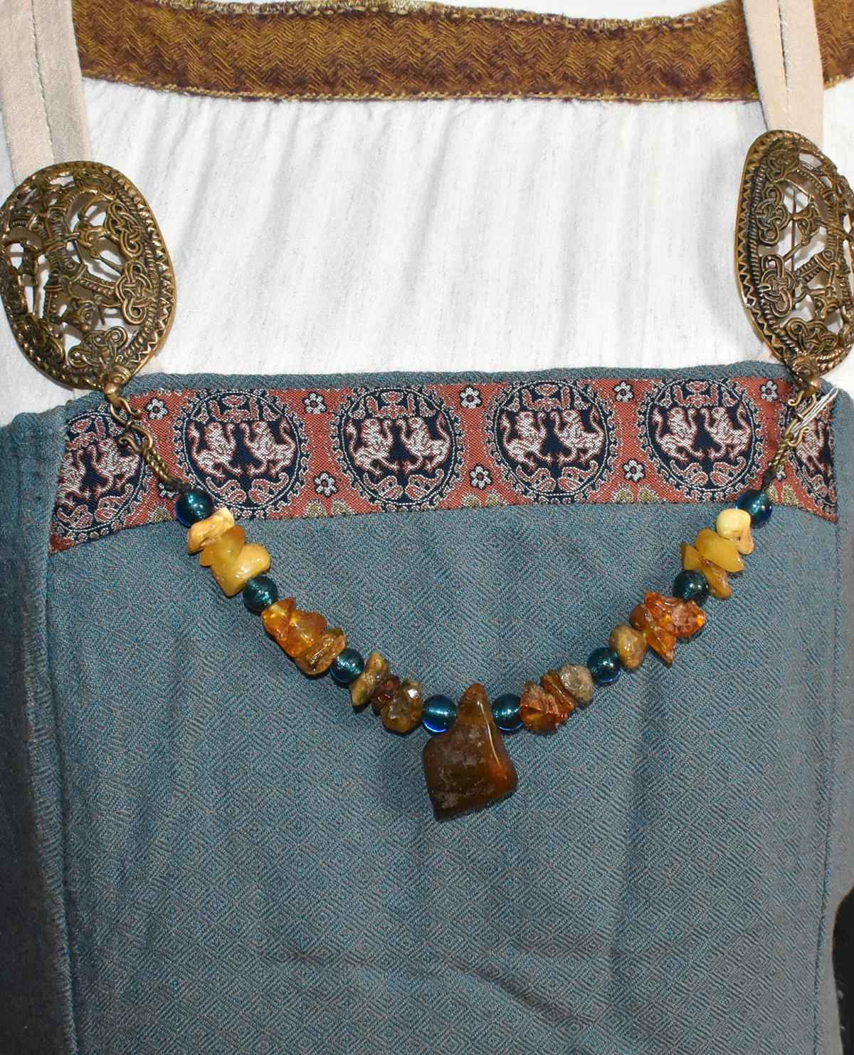 Bernstein Fibelkette in Petrol