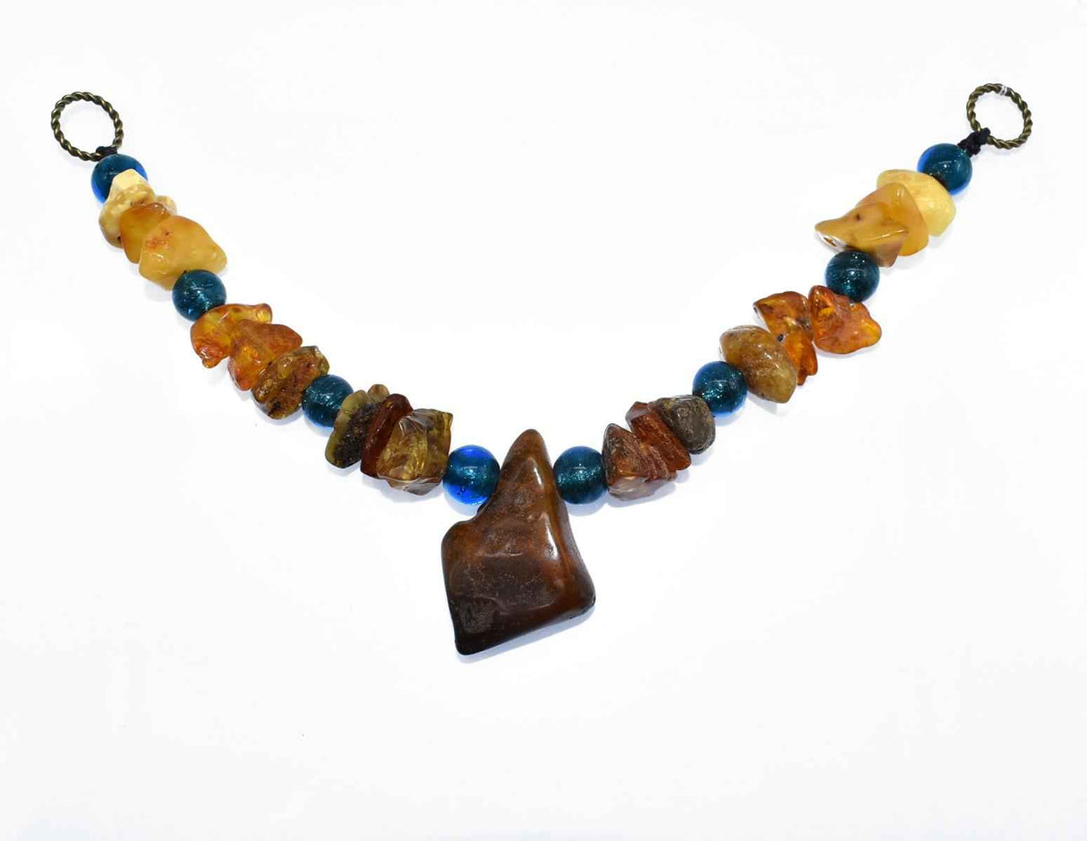 Bernstein Fibelkette in Petrol