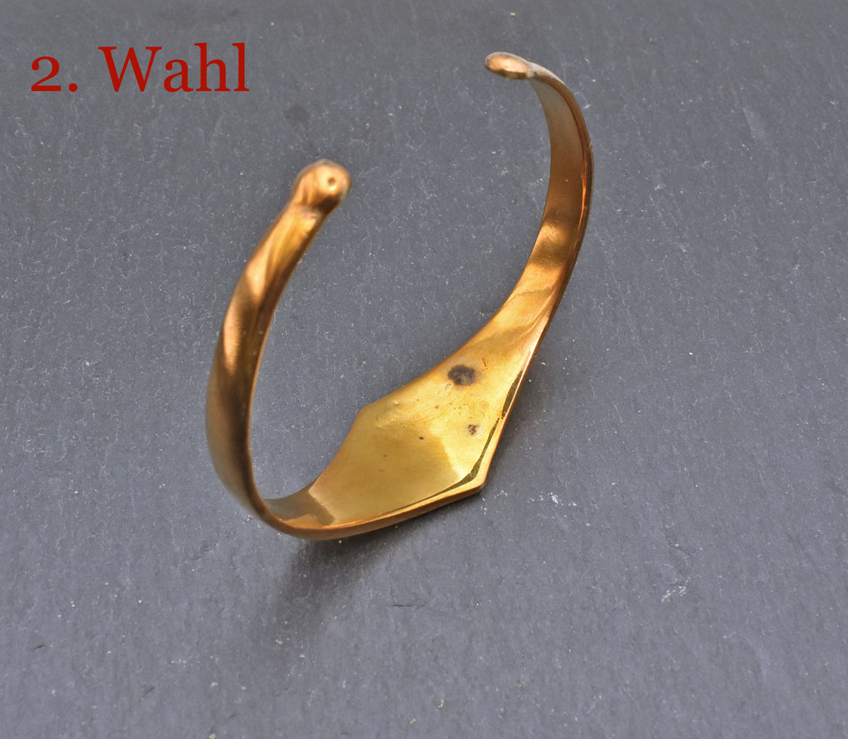 Innenansicht des Wikinger Armreif aus Bronze mit Wikingerschiff - 2 Wahl
