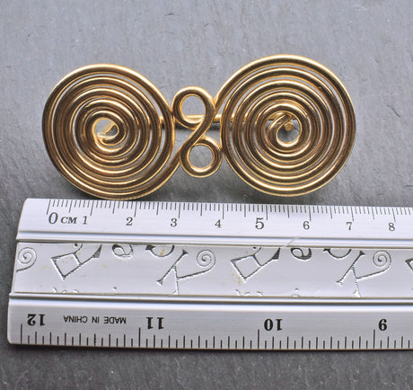 Maße in cm der  Hallstatt Spiralfibel aus Messingdraht