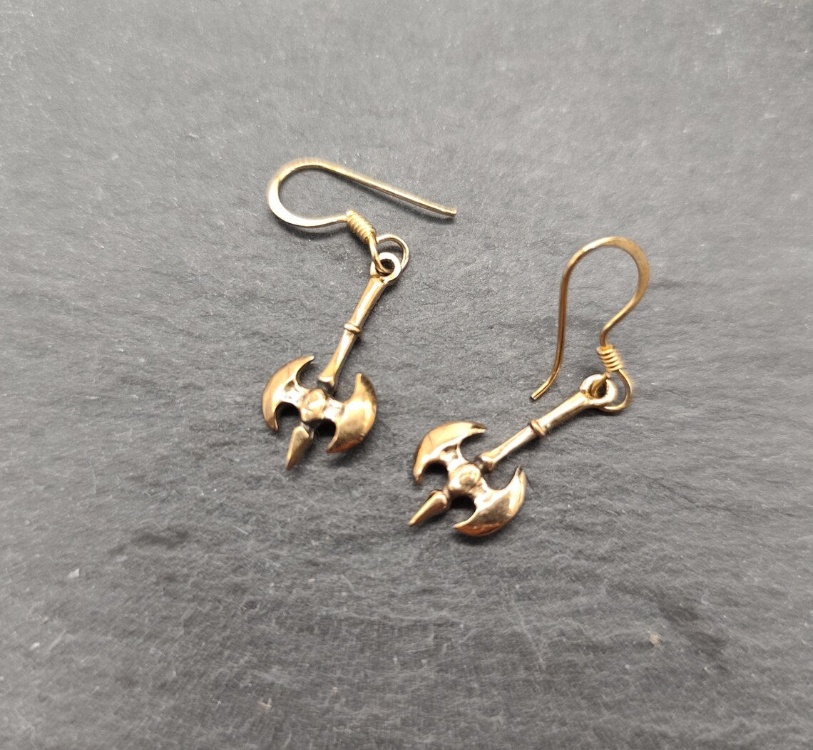 Wikinger Doppelaxt Ohrringe - Belanas Schatzkiste