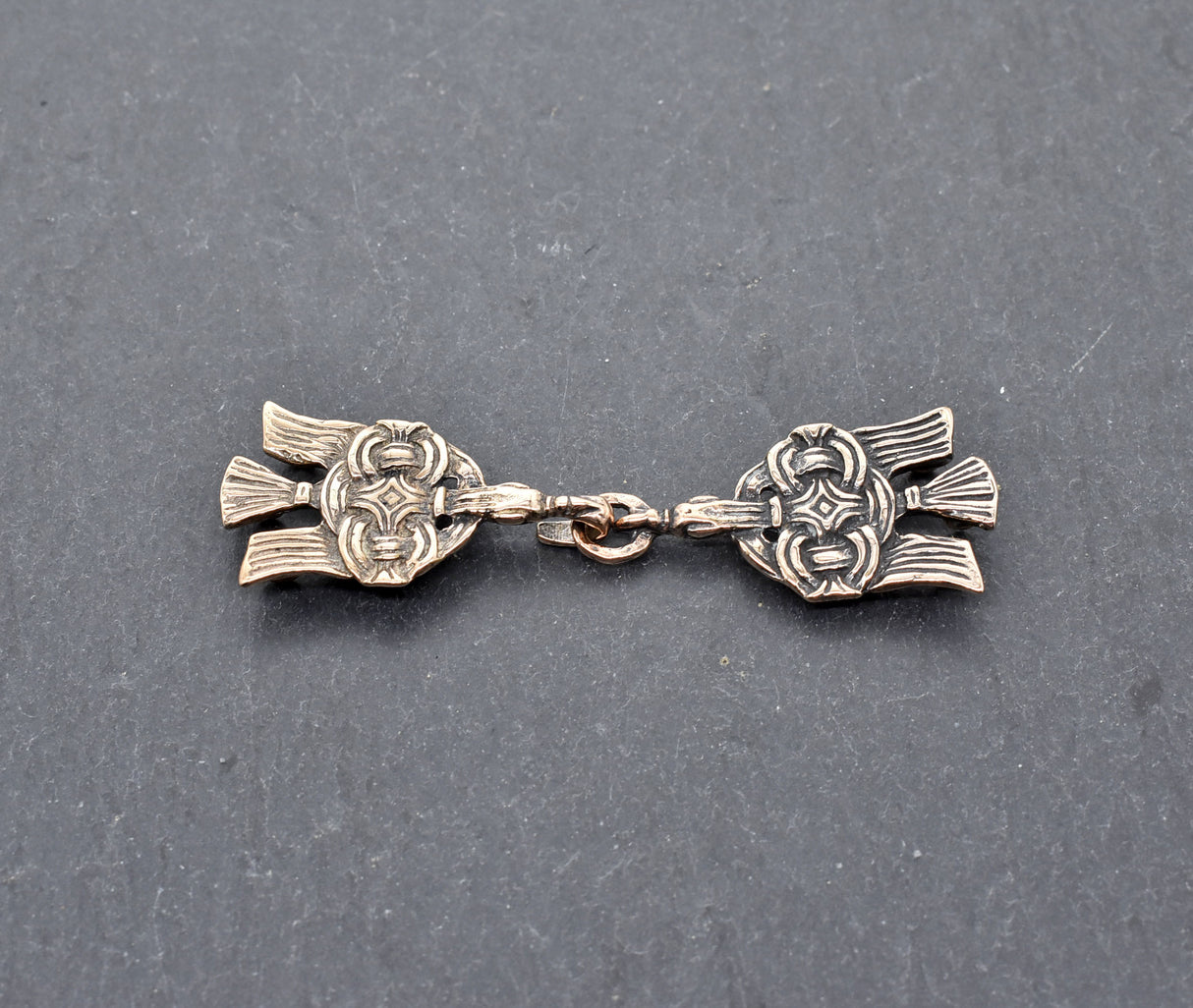 Wikinger Rabenschliesse aus Bronze