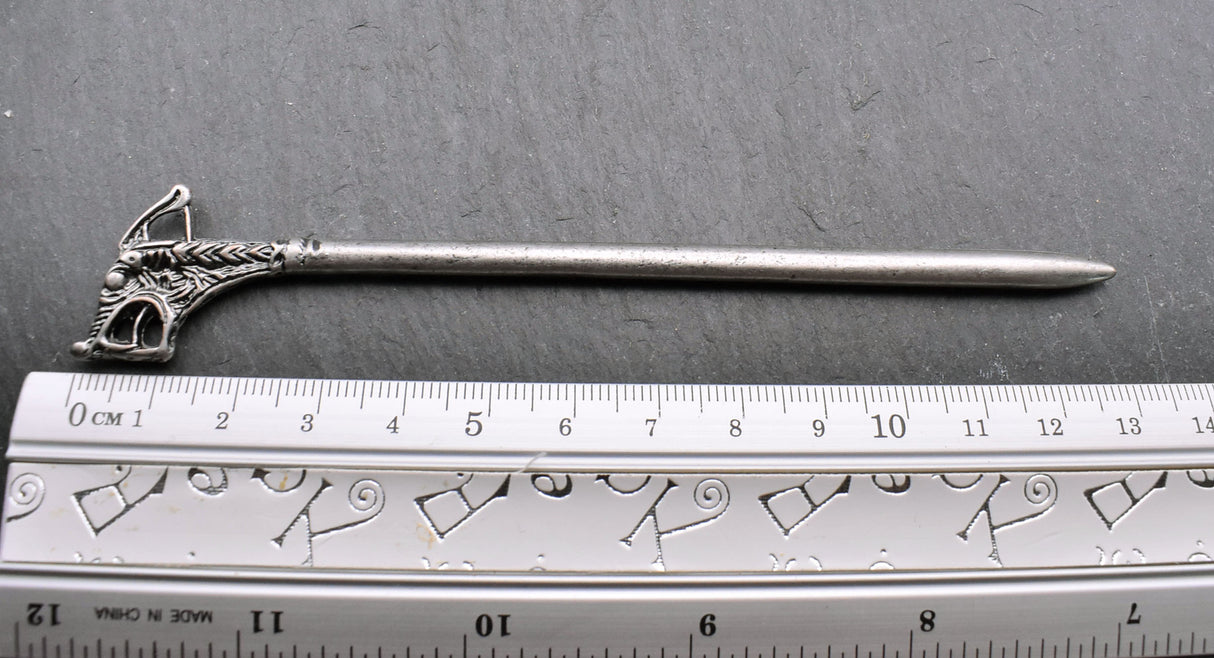 Länge der Wikinger Haarnadel Haithabu aus ZAMAK Silberfarben