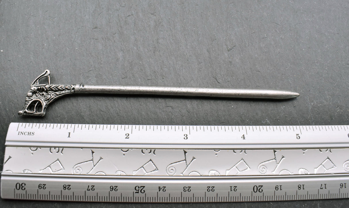 Länge in inch der Wikinger Haarnadel Haithabu aus ZAMAK Silberfarben