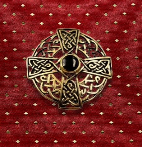 Keltische Bronzebrosche mit Edelstein - Belanas Schatzkiste