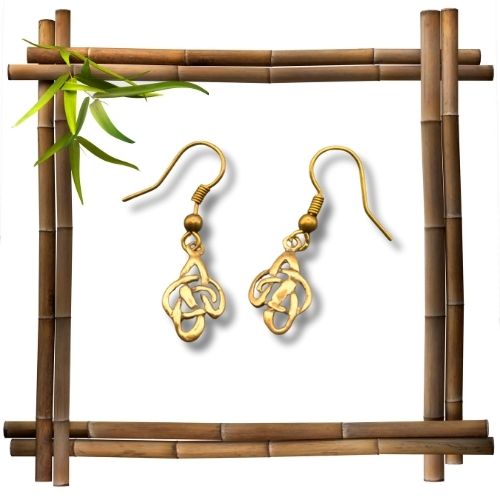 Keltische Infinity Ohrringe aus Bronze