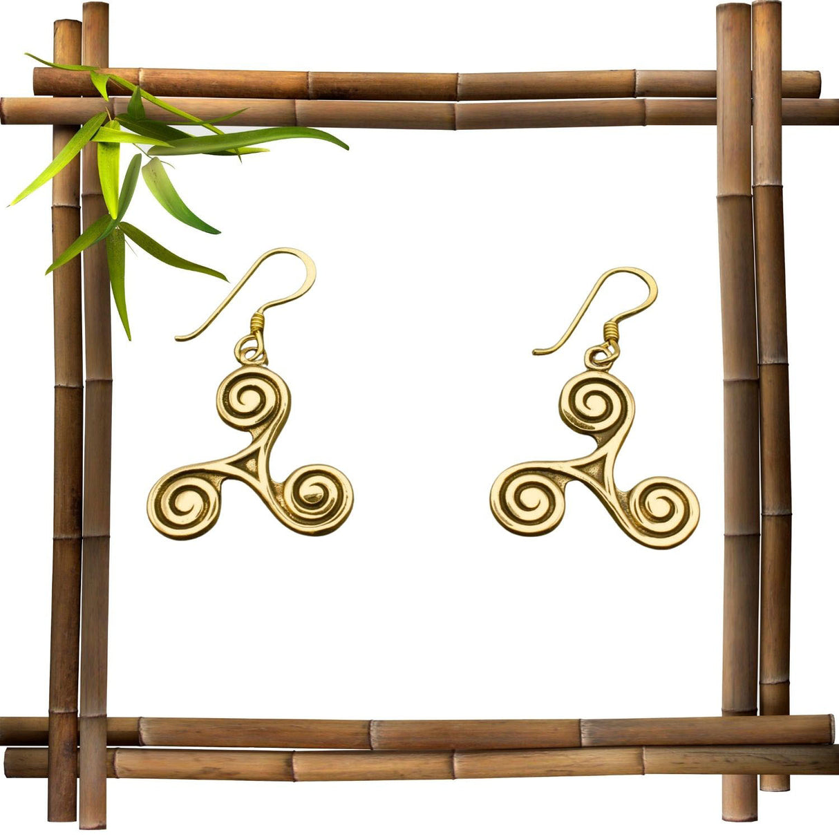 Keltische Triskelen Ohrringe aus Bronze - Belanas Schatzkiste