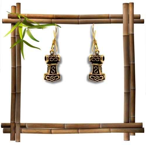 Mjölnir Ohrringe aus Bronze - 1 Paar