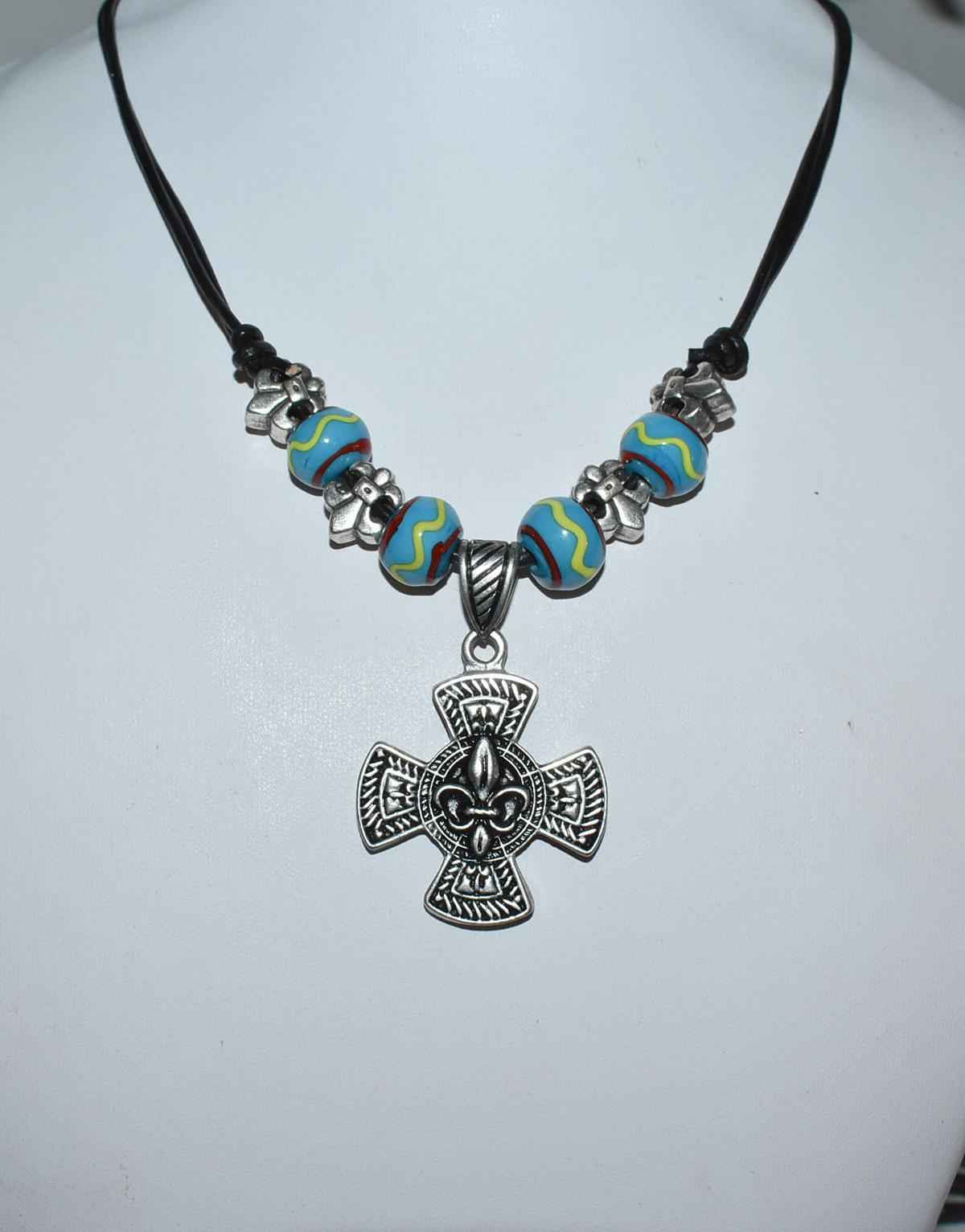 Merowinger Kette mit Glasperlen