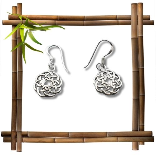 Ohrhänger keltischer Knoten aus Sterlingsilber