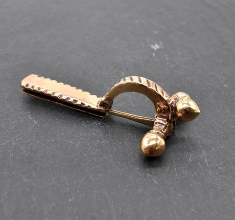 Antike römische Zwiebelfibel aus Bronze