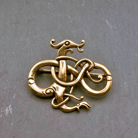 Bronzebrosche Wikingerdrache im Urnes-Stil