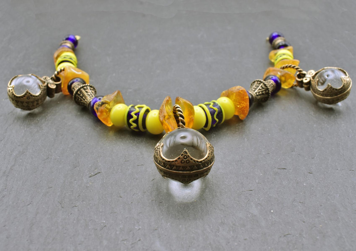 Bernstein Fibelkette mit Gotland Sphären von BELANAS SCHATZKISTE