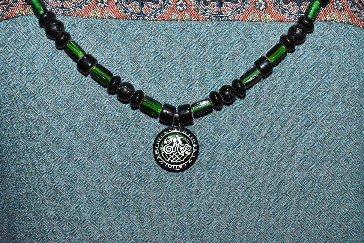 Wikinger Fibelkette "Odin auf Sleipnir"