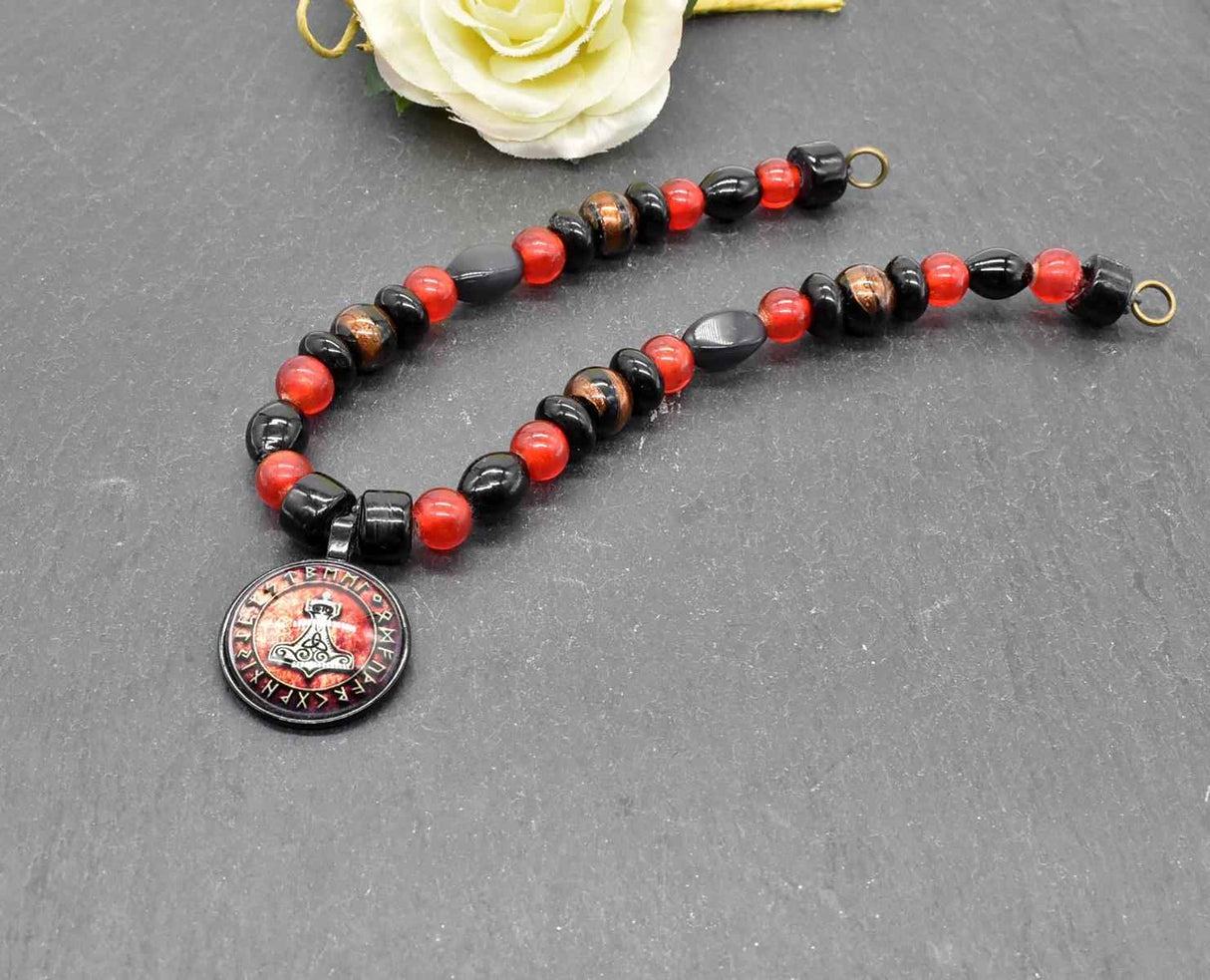 Wikinger Fibelkette "Runen Mjölnir"