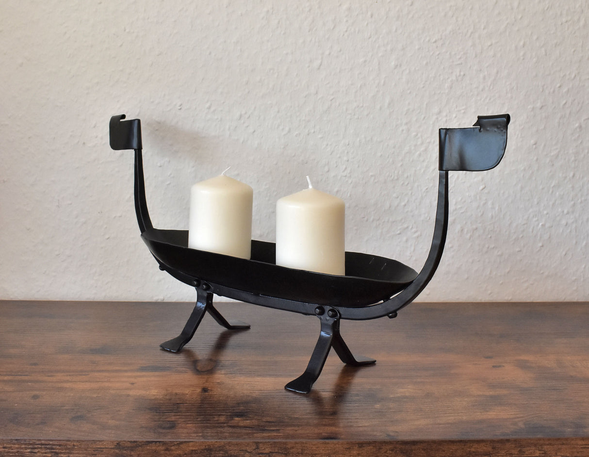 Wikinger Drakkar Langboot als Kerzenständer