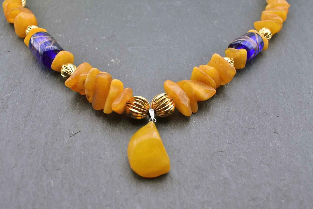 Majestätische Bernsteinfibelkette