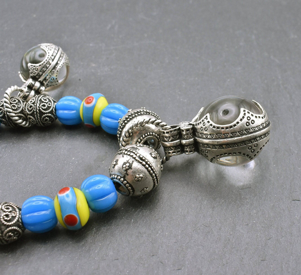 Wikinger Gotland Kette in Silber Blau und Gelb von BELANAS SCHATZKISTE