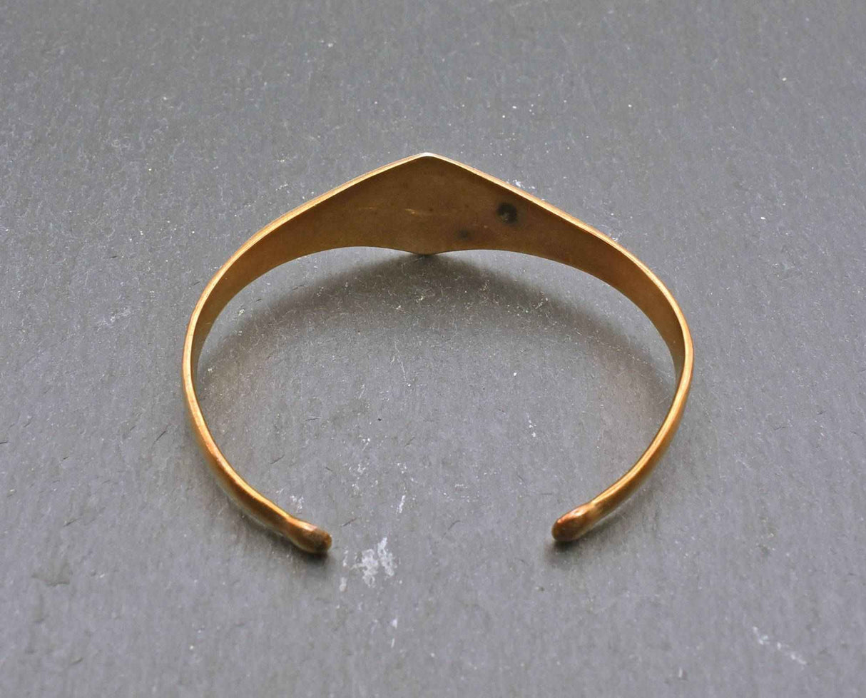 Bronze Armspange mit Wikingerschiff - B-Ware!