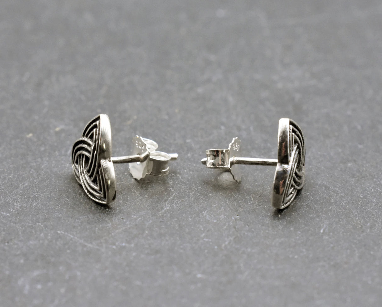 Keltische Ohrstecker Triquetra aus Bronze oder 925er-Silber - Belanas Schatzkiste