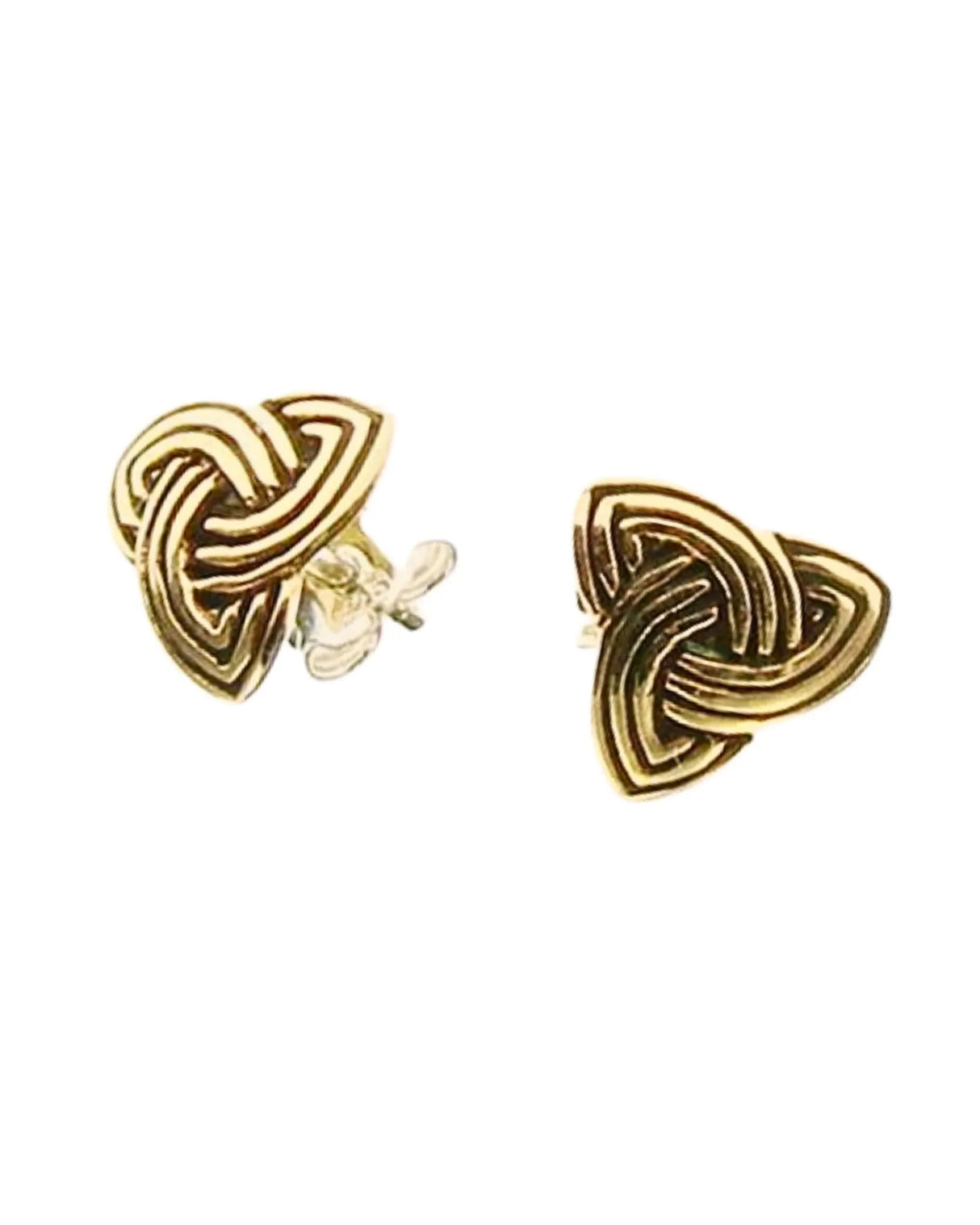 Keltische Ohrstecker Triquetra aus Bronze oder 925er-Silber - Belanas Schatzkiste