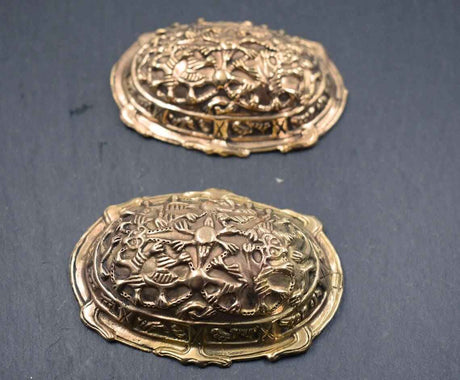 Massive Wikinger Schildkrötfibeln - Borre-Stil ca. 9. - 10. Jh.