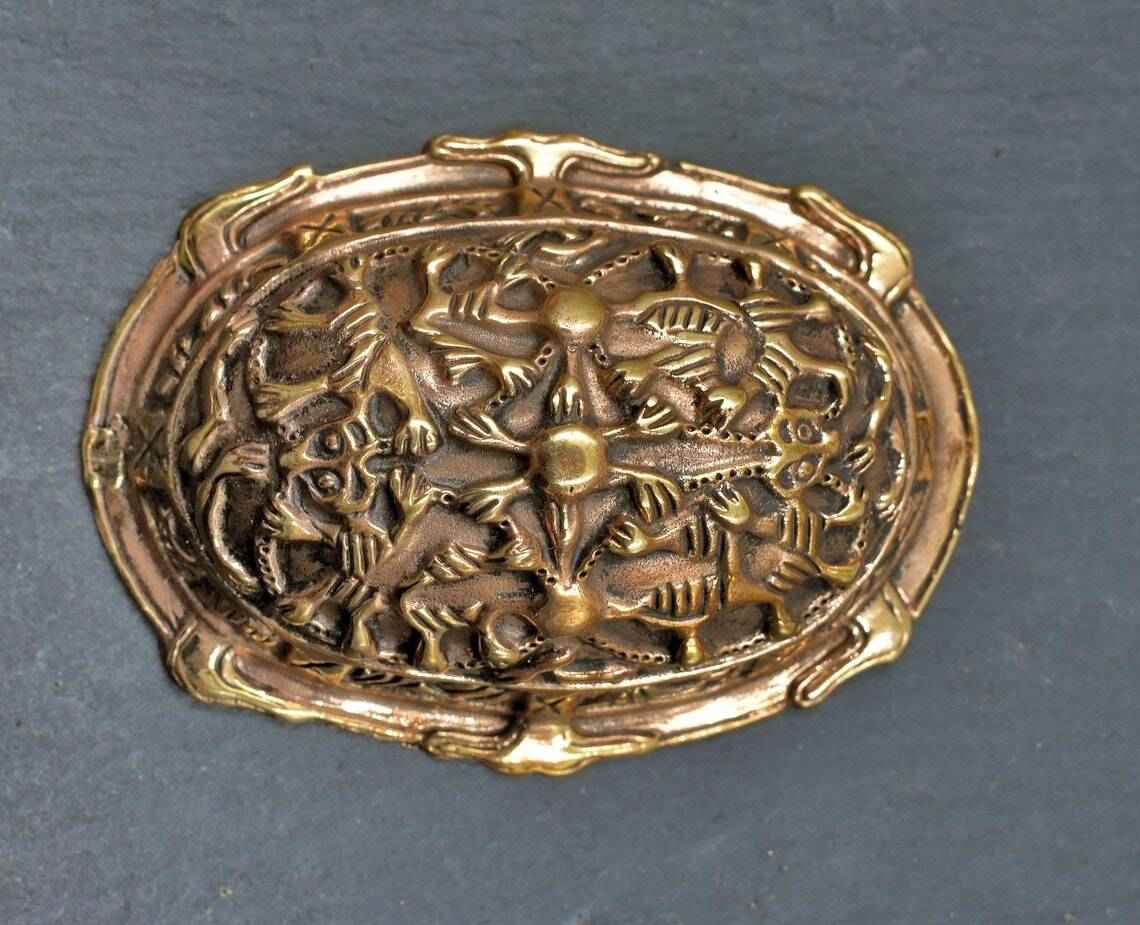 Massive Wikinger Schildkrötfibeln - Borre-Stil ca. 9. - 10. Jh.