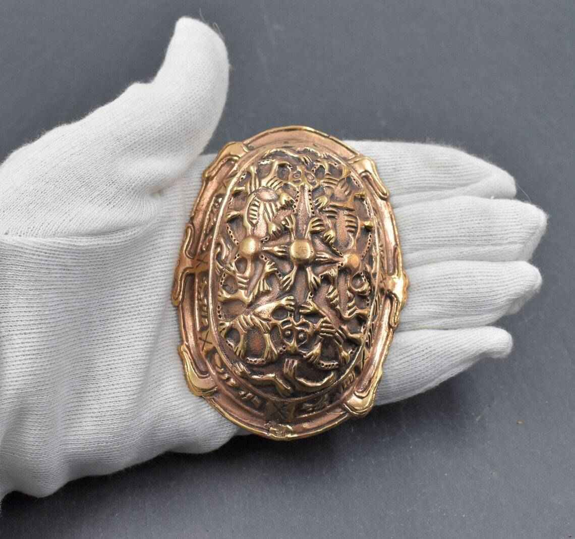Massive Wikinger Schildkrötfibeln - Borre-Stil ca. 9. - 10. Jh.
