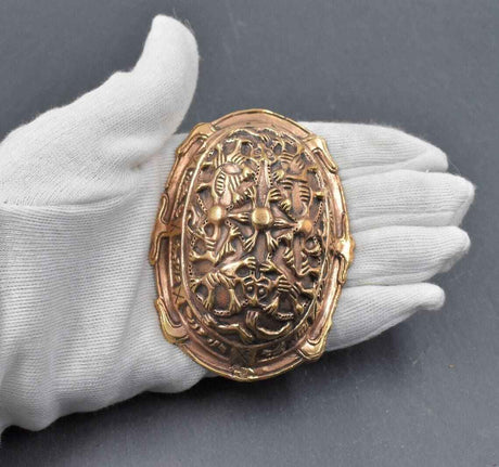Massive Wikinger Schildkrötfibeln - Borre-Stil ca. 9. - 10. Jh.