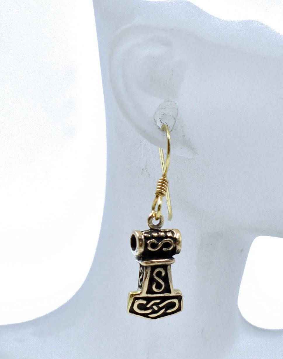 Mjölnir Ohrringe aus Bronze - 1 Paar