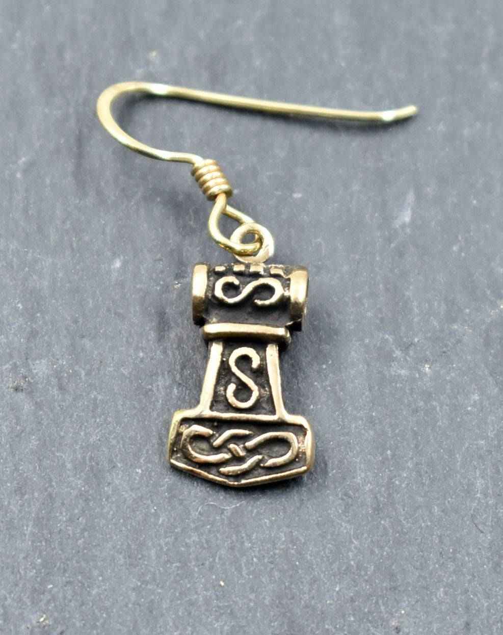 Mjölnir Ohrringe aus Bronze - 1 Paar