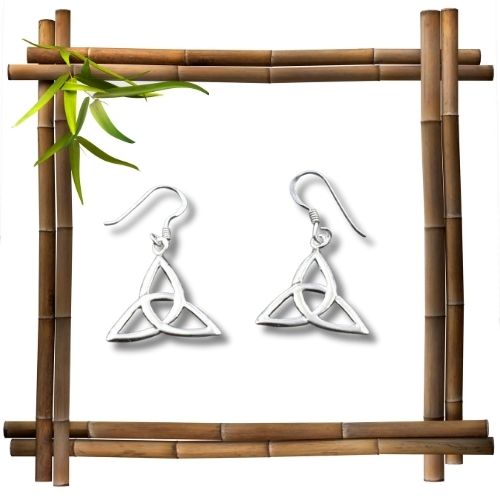 Keltische Triquetra Ohrhänger - 925er Silber