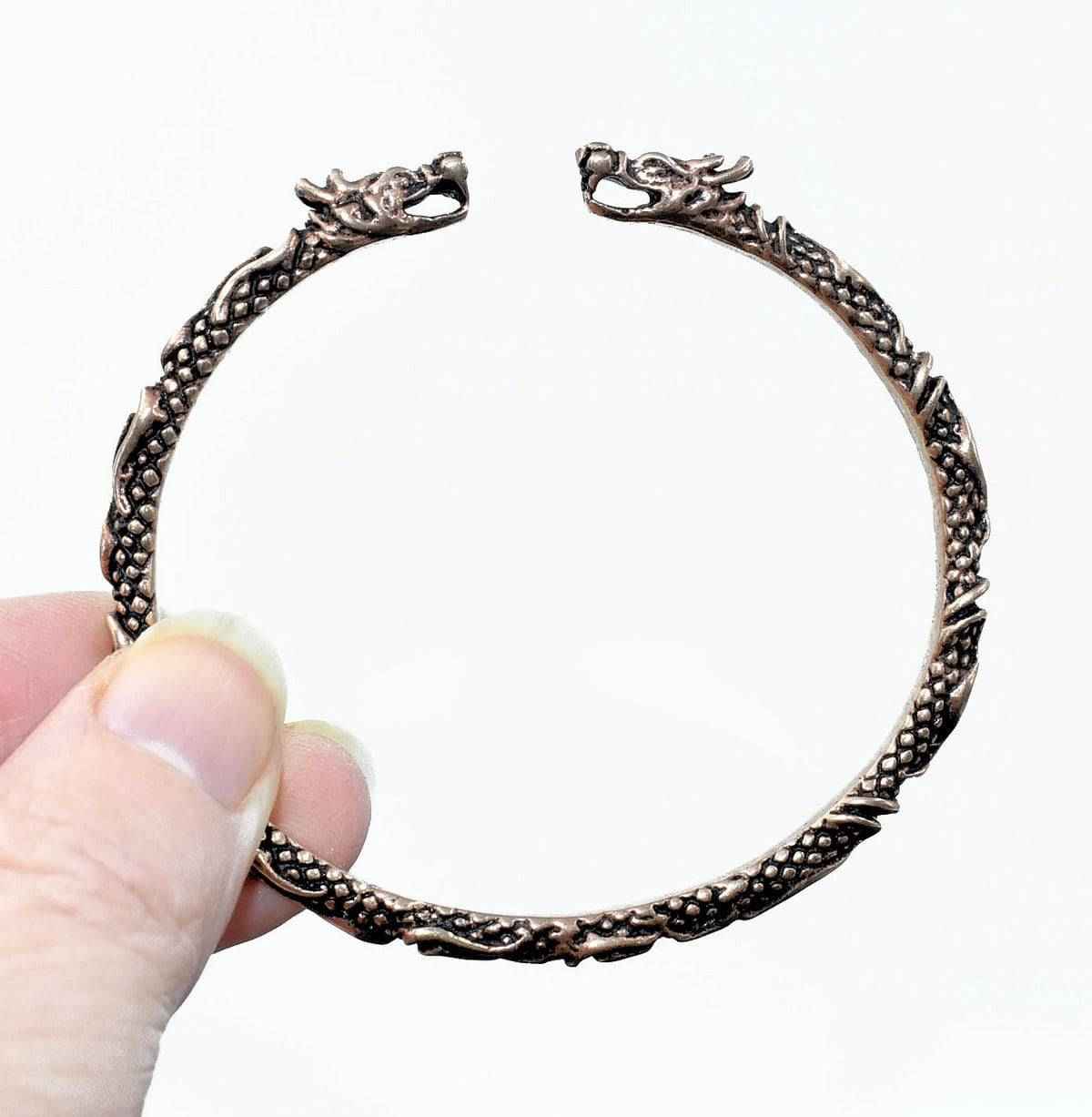 Wikinger Armreif mit Drachen - Bronze oder 925er Silber