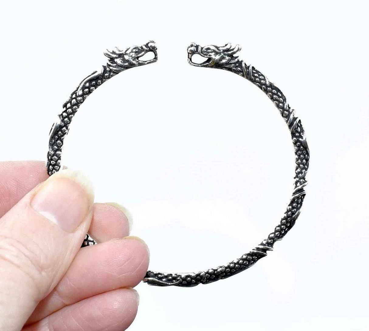 Wikinger Armreif mit Drachen - Bronze oder 925er Silber