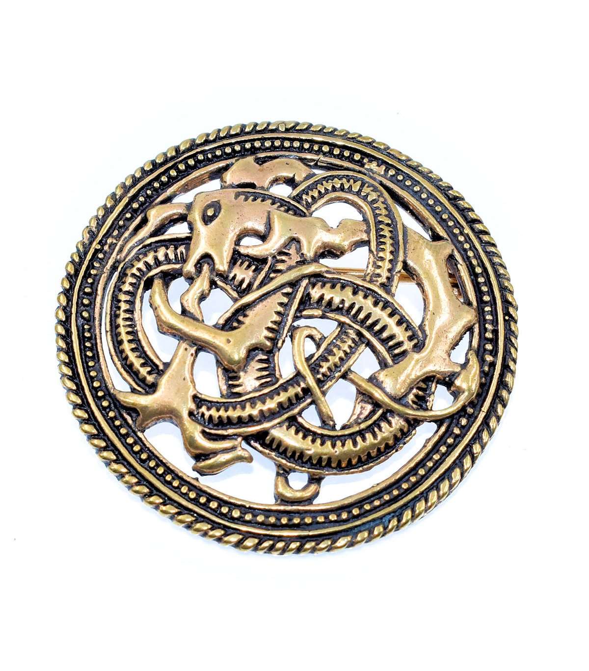 Drachen Brosche im Mammen Stil aus Bronze