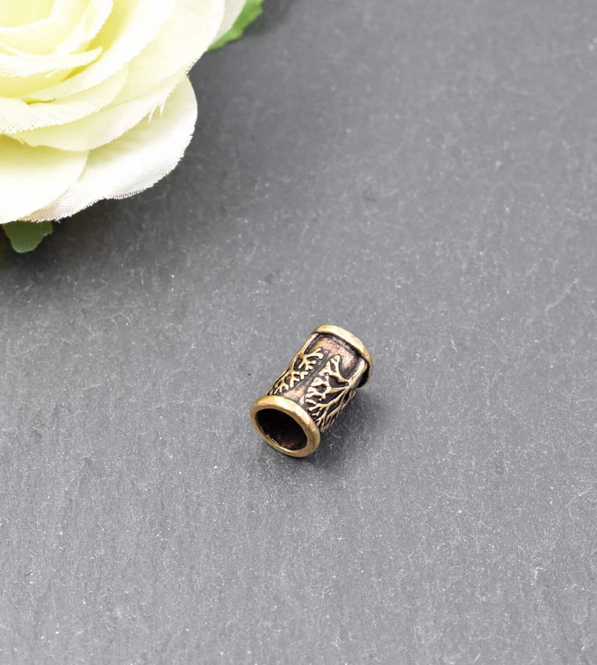 Bartperle mit Yggdrasil aus Bronze - Belanas Schatzkiste