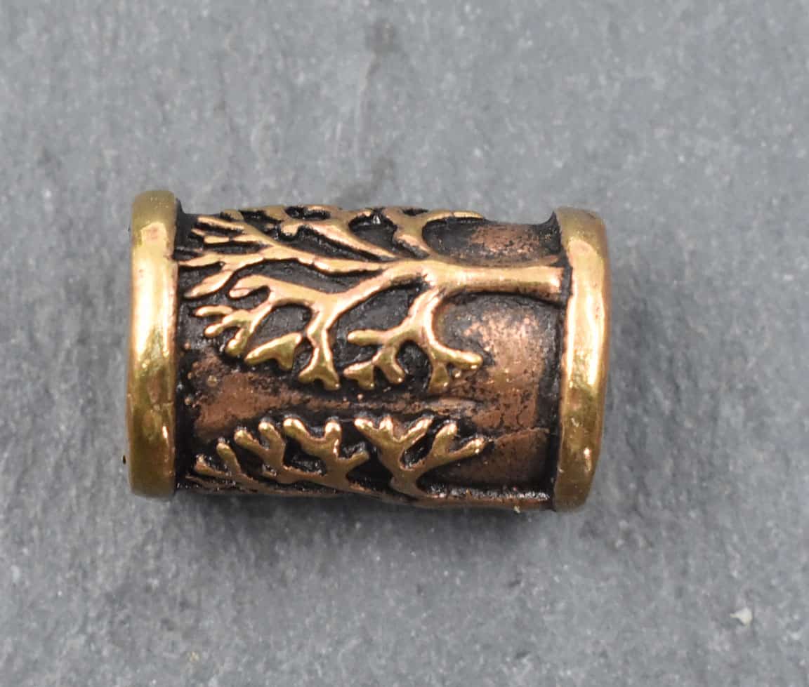 Bartperle mit Yggdrasil aus Bronze - Belanas Schatzkiste