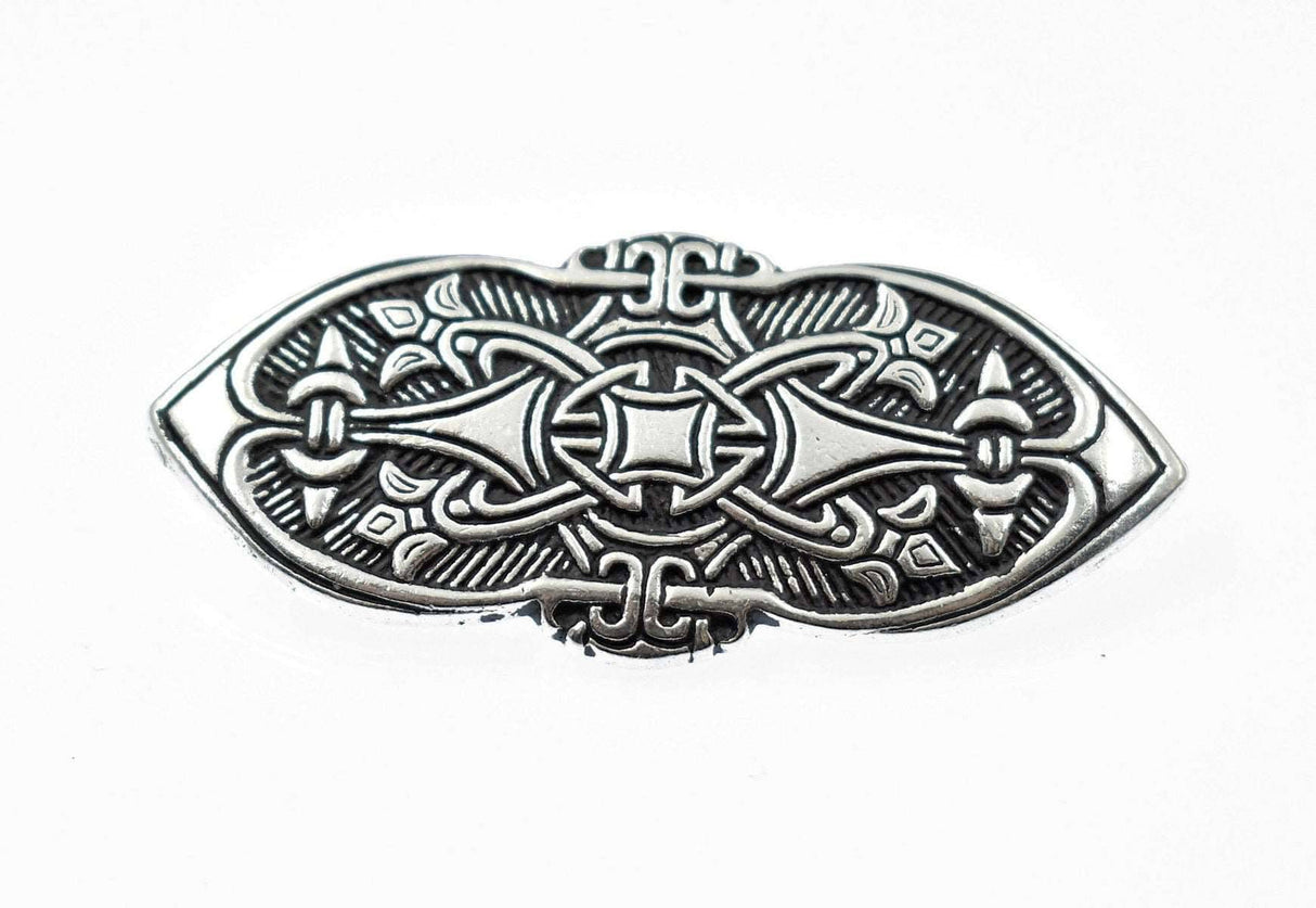 Birka Fibel aus versilberter Bronze