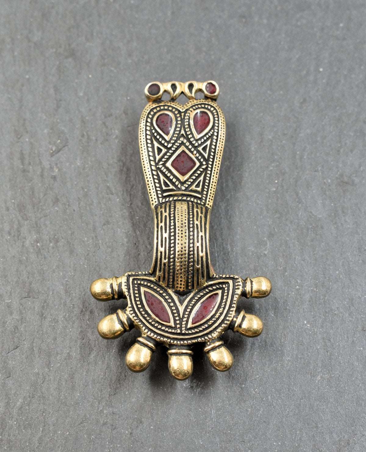 Fränkische Bügelfibel aus Bronze- 6. - 7. Jh.