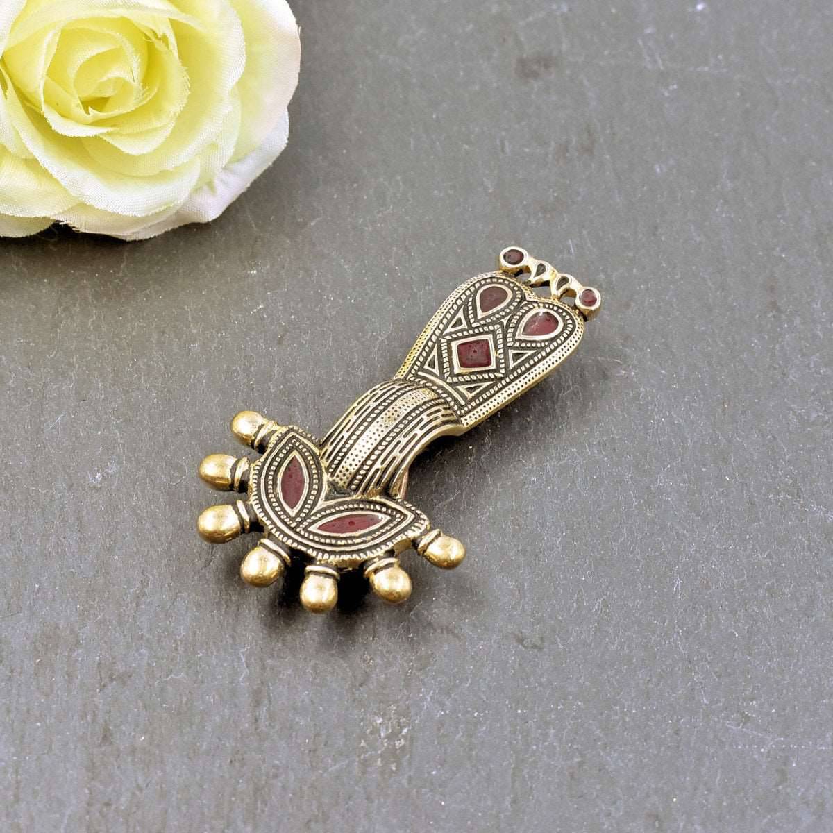 Fränkische Bügelfibel aus Bronze- 6. - 7. Jh.