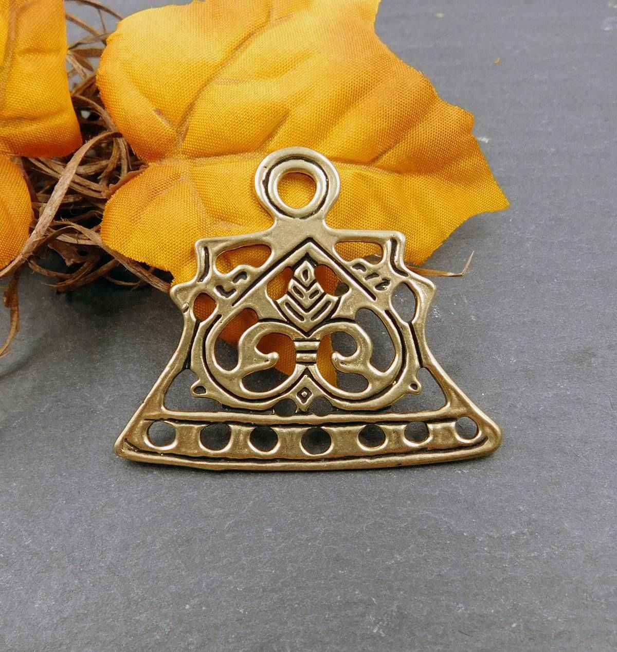 Wikinger Kettenverteilerplatten aus Lettland – Bronze und versilbert - 1 Paar