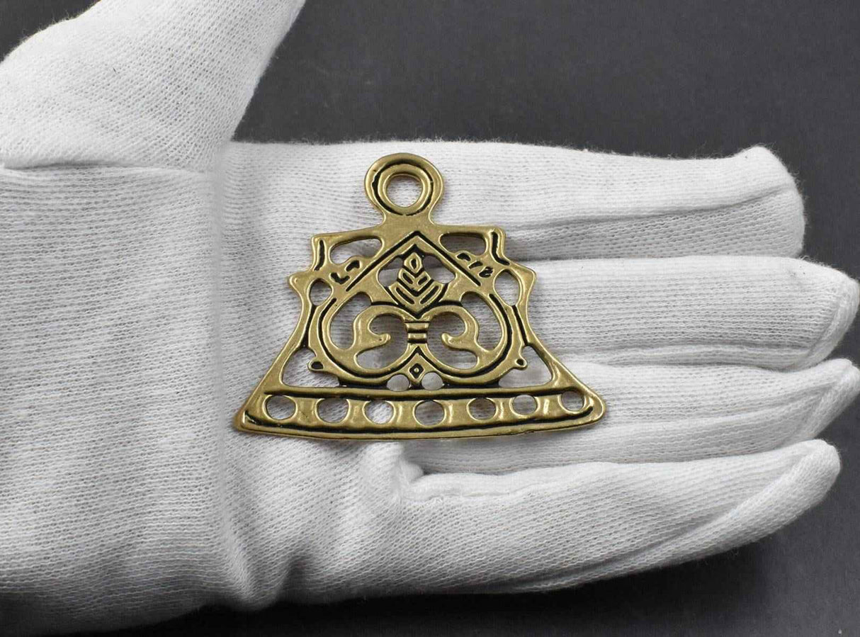 Wikinger Kettenverteilerplatten aus Lettland – Bronze und versilbert - 1 Paar