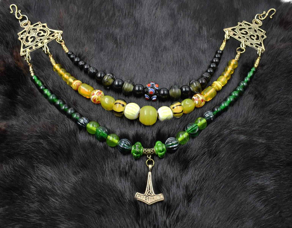 Wikinger Kettenverteilerplatten aus Lettland – Bronze und versilbert - 1 Paar