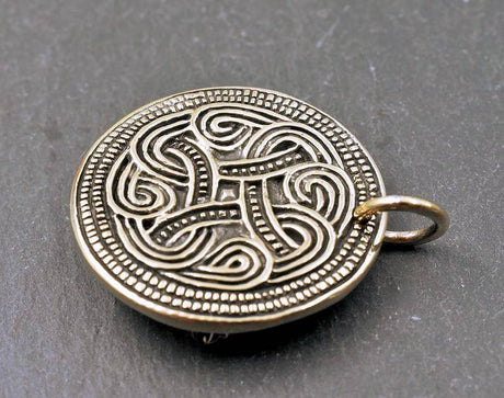 Gotland Fibel mit Ring aus der Vendel Zeit aus Bronze