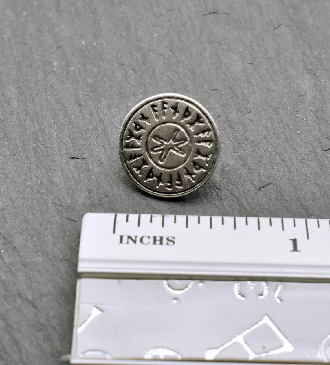 Maße des Wikinger Knopf Hagalaz