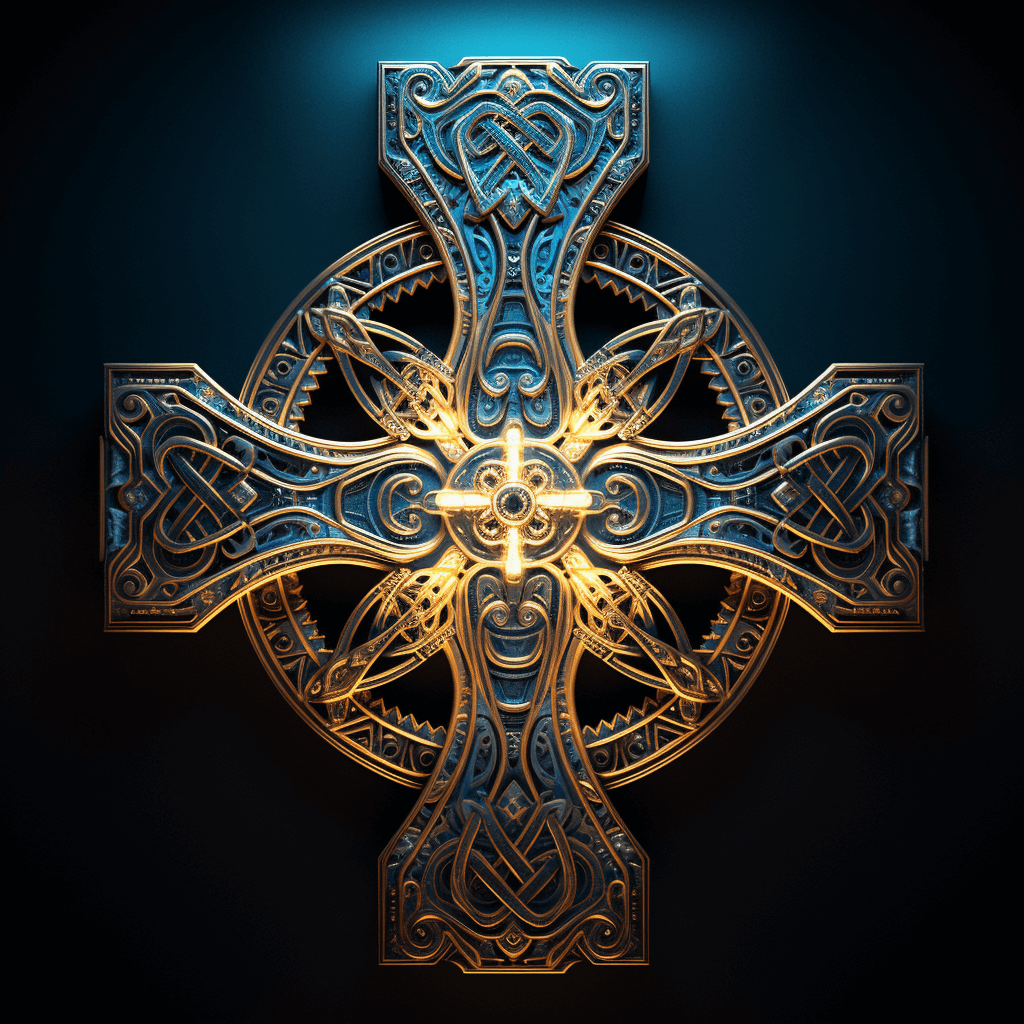 KI erstelltes keltisches Kreuz