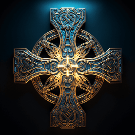 KI erstelltes keltisches Kreuz