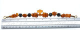 Dimensions in inches of the amber brooch necklace with a handcrafted Thor’s hammer – Viking jewellery for your outfit – glass bead necklace for Viking women