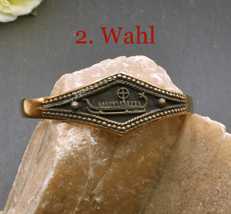 Wikinger Armreif aus Bronze mit Wikingerschiff - 2 Wahl