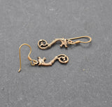 Keltische Drachen-Ohrringe aus Bronze